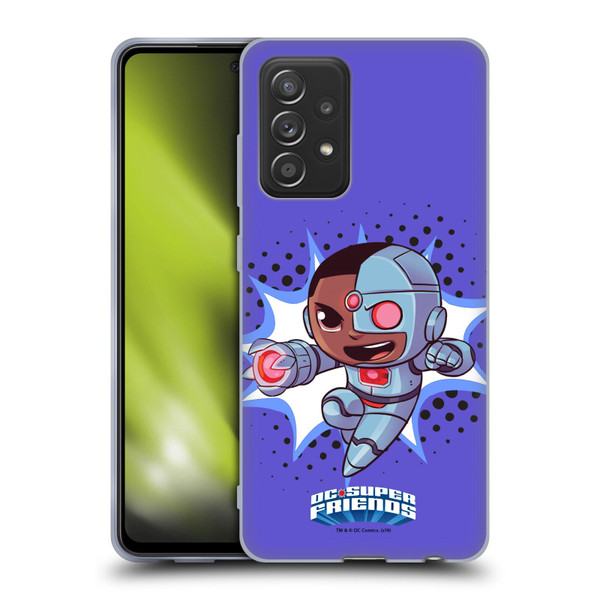 Super Friends DC Comics Toddlers 1 Cyborg Soft Gel Case for Samsung Galaxy A52 / A52s / 5G (2021)