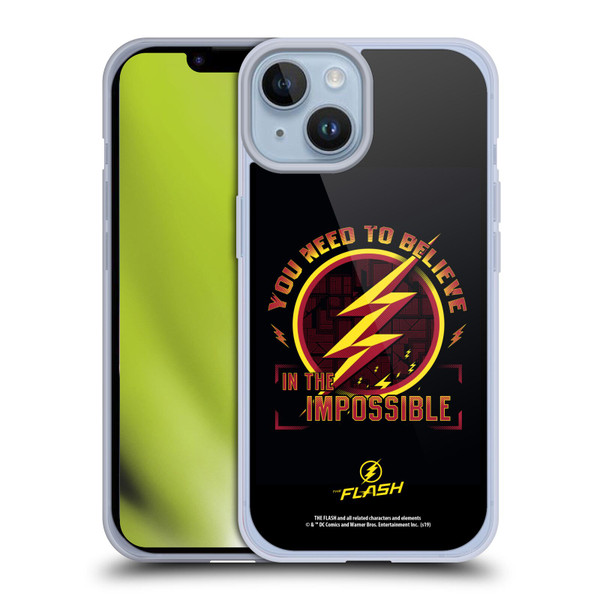 The Flash TV Series Graphics Believe Soft Gel Case for Apple iPhone 14
