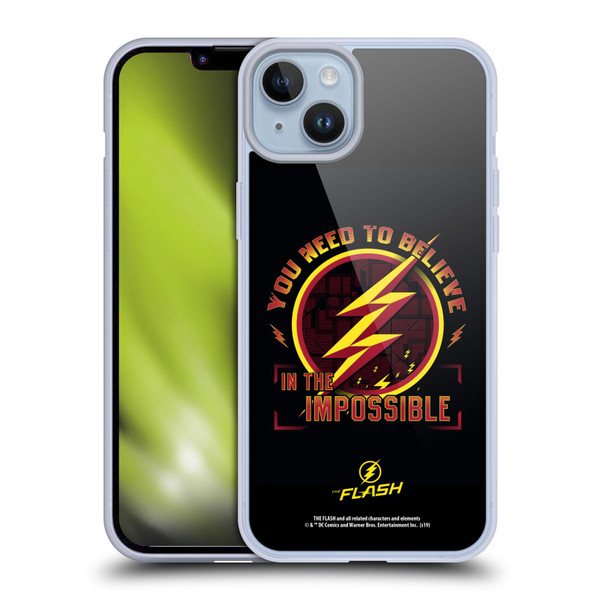 The Flash TV Series Graphics Believe Soft Gel Case for Apple iPhone 14 Plus