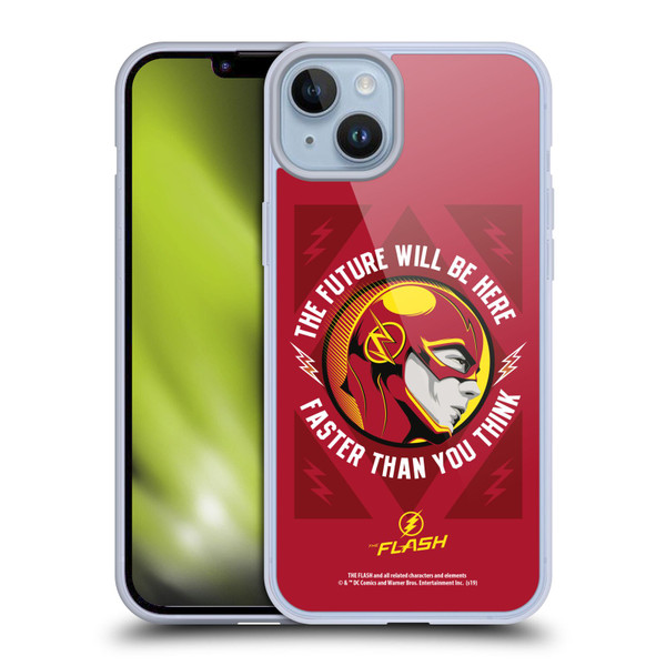 The Flash TV Series Graphics Barry Faster Soft Gel Case for Apple iPhone 14 Plus & MagSafe