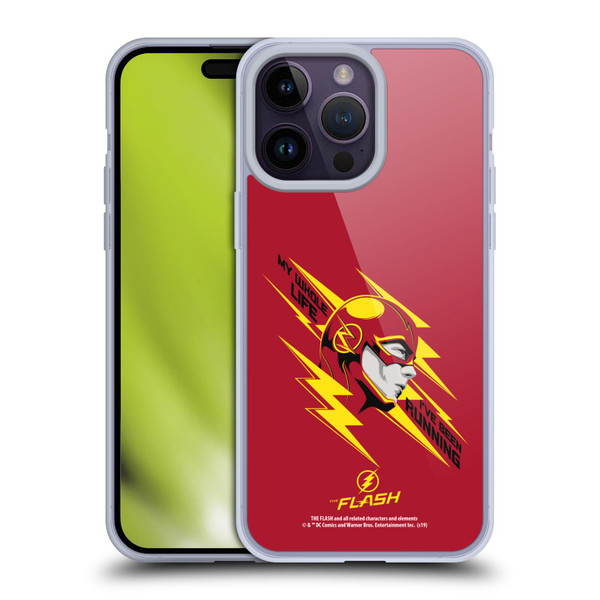 The Flash TV Series Graphics Barry Head Soft Gel Case for Apple iPhone 14 Pro Max & MagSafe