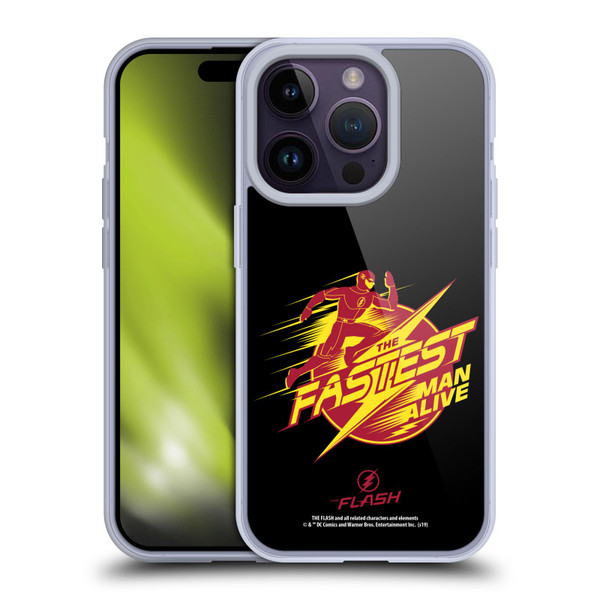 The Flash TV Series Graphics Barry Fastest Man Alive Soft Gel Case for Apple iPhone 14 Pro & MagSafe