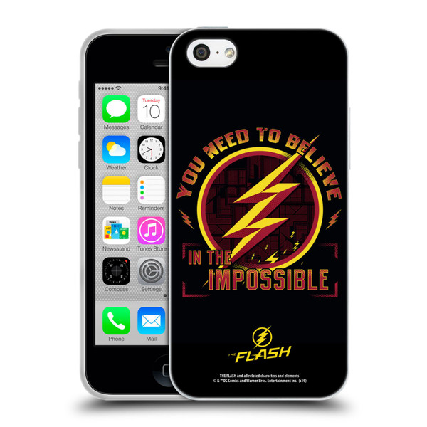 The Flash TV Series Graphics Believe Soft Gel Case for Apple iPhone 5c