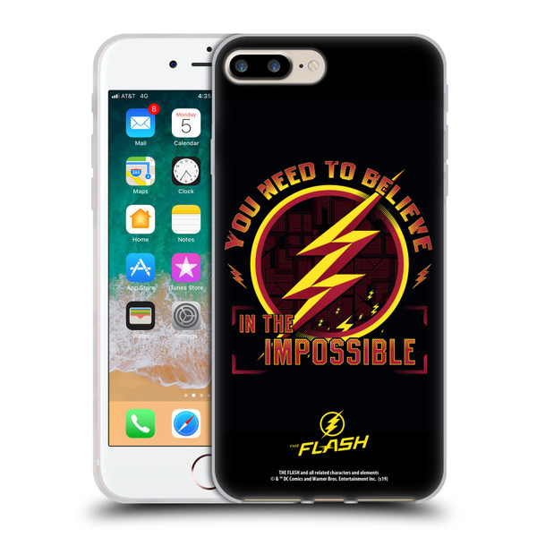 The Flash TV Series Graphics Believe Soft Gel Case for Apple iPhone 7 Plus / iPhone 8 Plus