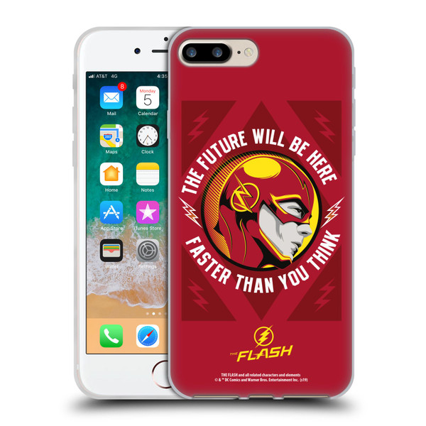 The Flash TV Series Graphics Barry Faster Soft Gel Case for Apple iPhone 7 Plus / iPhone 8 Plus