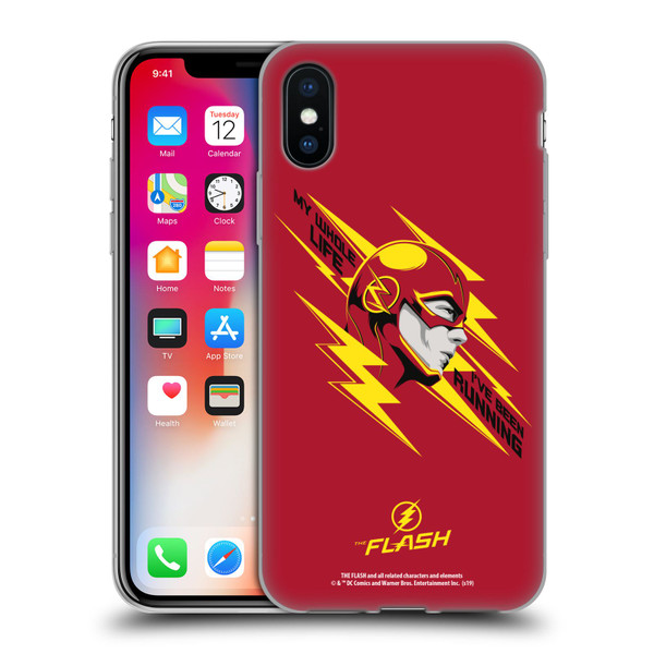 The Flash TV Series Graphics Barry Head Soft Gel Case for Apple iPhone X / iPhone XS