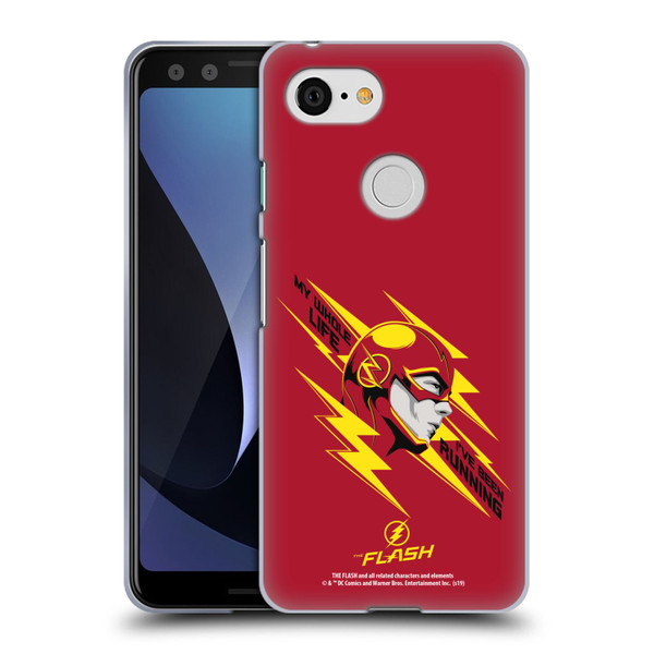 The Flash TV Series Graphics Barry Head Soft Gel Case for Google Pixel 3
