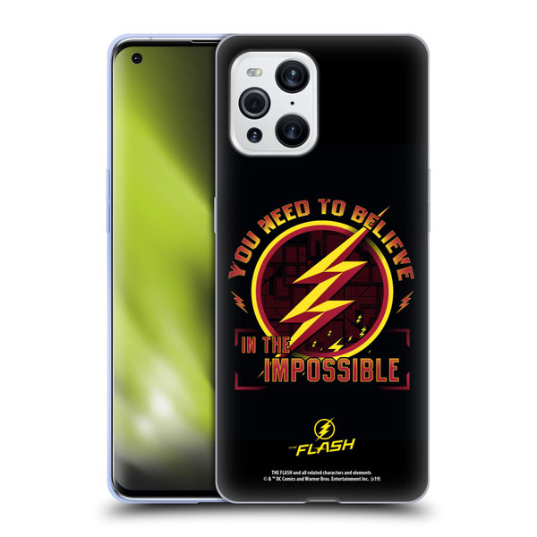 The Flash TV Series Graphics Believe Soft Gel Case for OPPO Find X3 / Pro