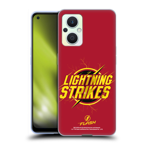 The Flash TV Series Graphics Lightning Strikes Soft Gel Case for OPPO Reno8 Lite