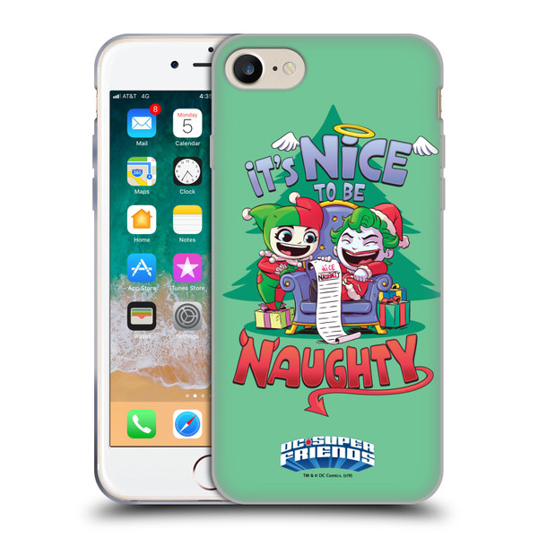 Super Friends DC Comics Toddlers Holidays Harley Joker Naughty Soft Gel Case for Apple iPhone 7 / 8 / SE 2020 & 2022