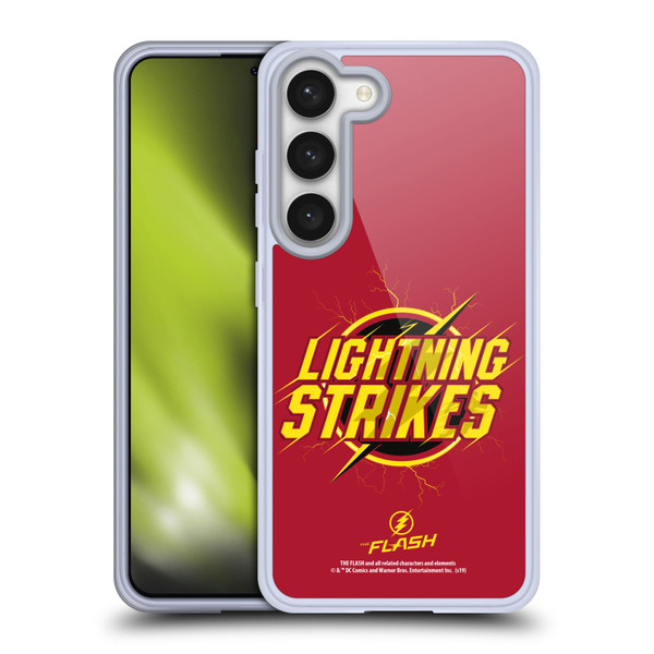 The Flash TV Series Graphics Lightning Strikes Soft Gel Case for Samsung Galaxy S23 5G