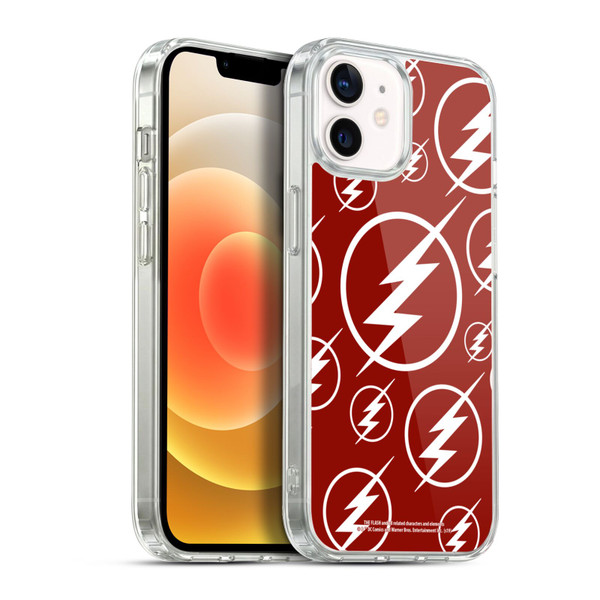 The Flash TV Series Logos Pattern Soft Gel Case for Apple iPhone 12 / iPhone 12 Pro & MagSafe