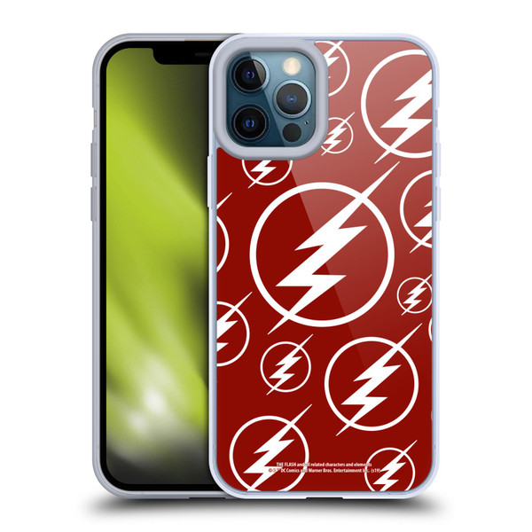 The Flash TV Series Logos Pattern Soft Gel Case for Apple iPhone 12 Pro Max
