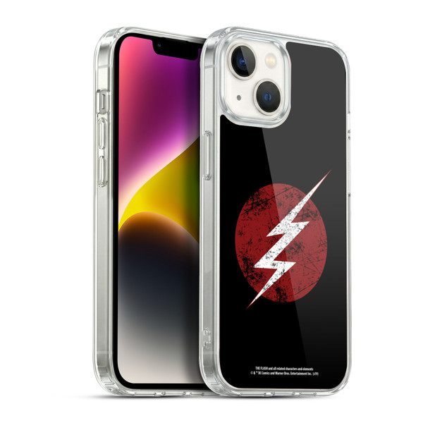 The Flash TV Series Logos Distressed Look Soft Gel Case for Apple iPhone 14