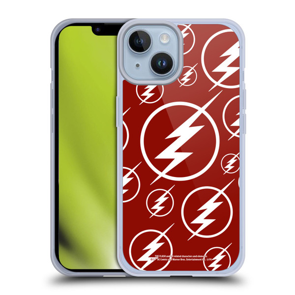 The Flash TV Series Logos Pattern Soft Gel Case for Apple iPhone 14