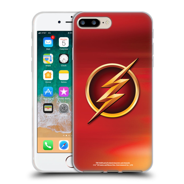 The Flash TV Series Logos Red Soft Gel Case for Apple iPhone 7 Plus / iPhone 8 Plus