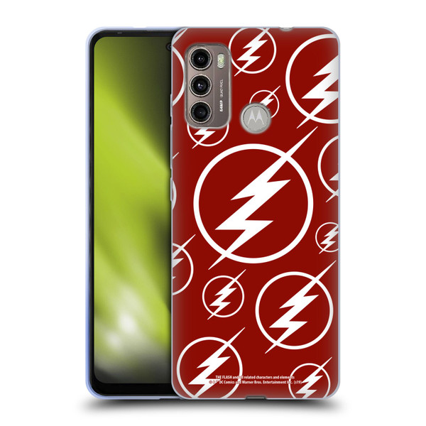 The Flash TV Series Logos Pattern Soft Gel Case for Motorola Moto G60 / Moto G40 Fusion