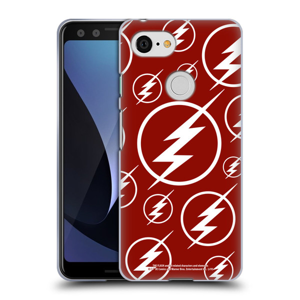 The Flash TV Series Logos Pattern Soft Gel Case for Google Pixel 3
