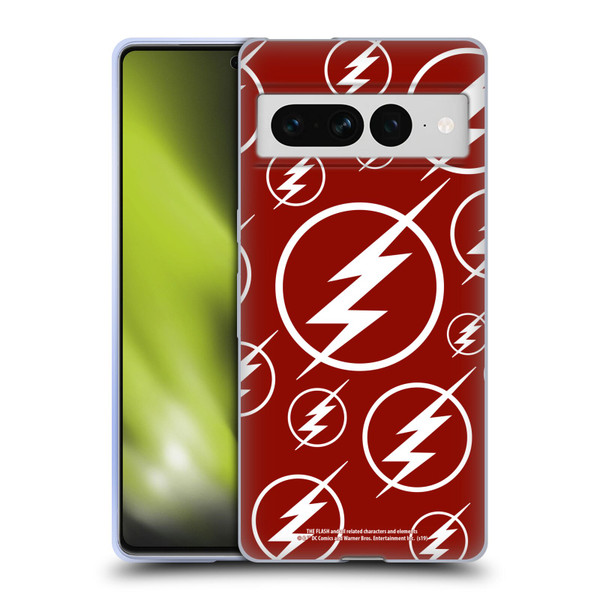 The Flash TV Series Logos Pattern Soft Gel Case for Google Pixel 7 Pro
