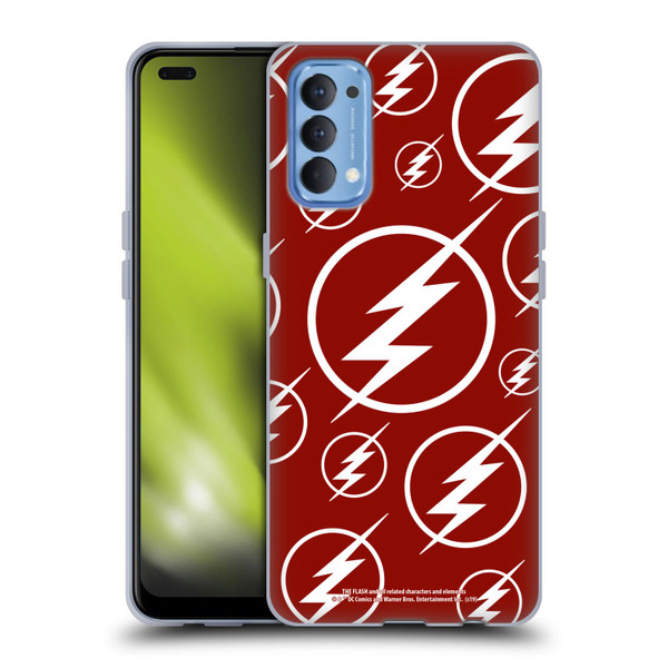 The Flash TV Series Logos Pattern Soft Gel Case for OPPO Reno 4 5G