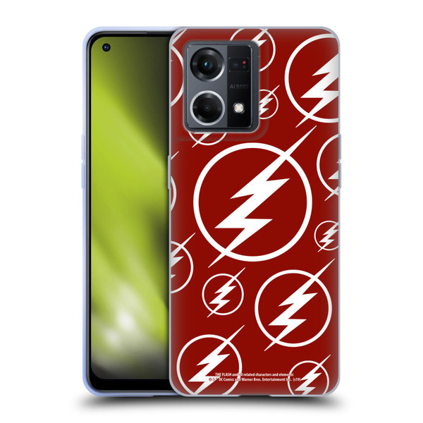 The Flash TV Series Logos Pattern Soft Gel Case for OPPO Reno8 4G