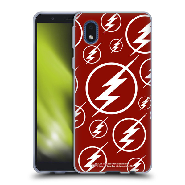 The Flash TV Series Logos Pattern Soft Gel Case for Samsung Galaxy A01 Core (2020)