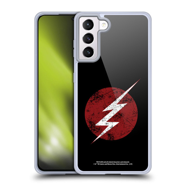 The Flash TV Series Logos Distressed Look Soft Gel Case for Samsung Galaxy S21+ 5G