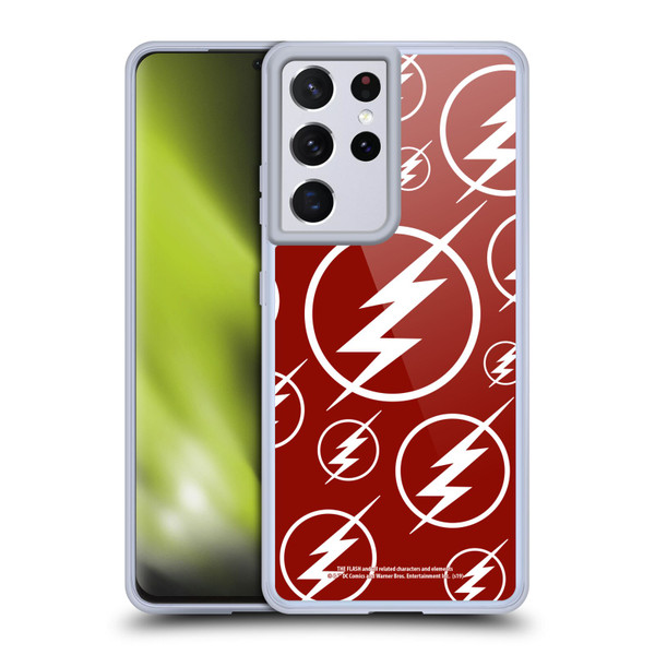 The Flash TV Series Logos Pattern Soft Gel Case for Samsung Galaxy S21 Ultra 5G