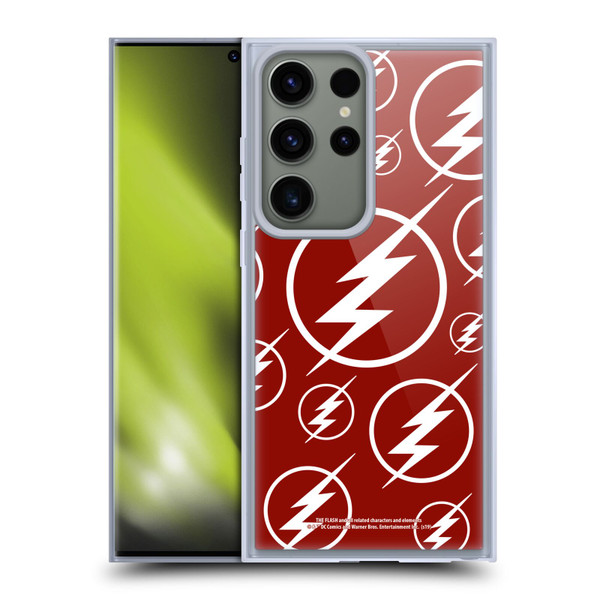 The Flash TV Series Logos Pattern Soft Gel Case for Samsung Galaxy S23 Ultra 5G