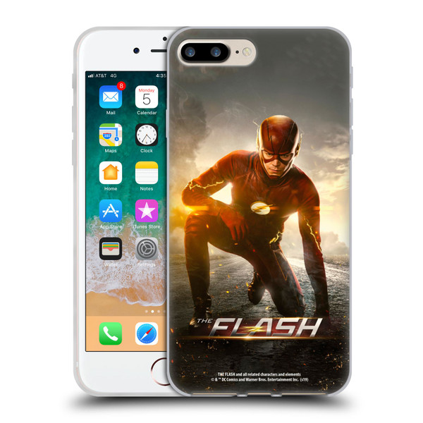 The Flash TV Series Poster Barry Kneel Pose Soft Gel Case for Apple iPhone 7 Plus / iPhone 8 Plus