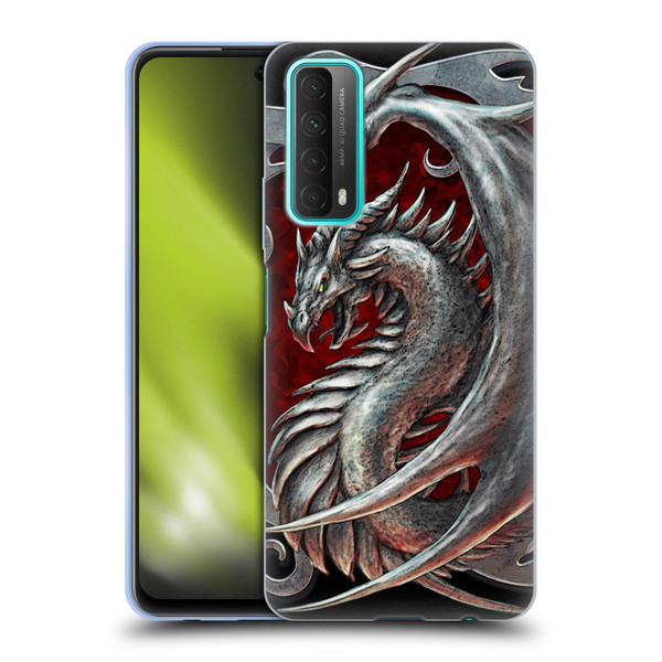 Christos Karapanos Dragons 2 Talisman Silver Soft Gel Case for Huawei P Smart (2021)