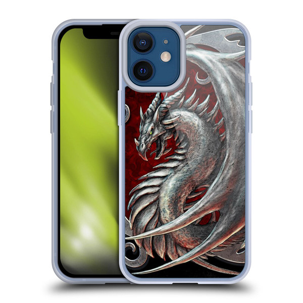 Christos Karapanos Dragons 2 Talisman Silver Soft Gel Case for Apple iPhone 12 Mini