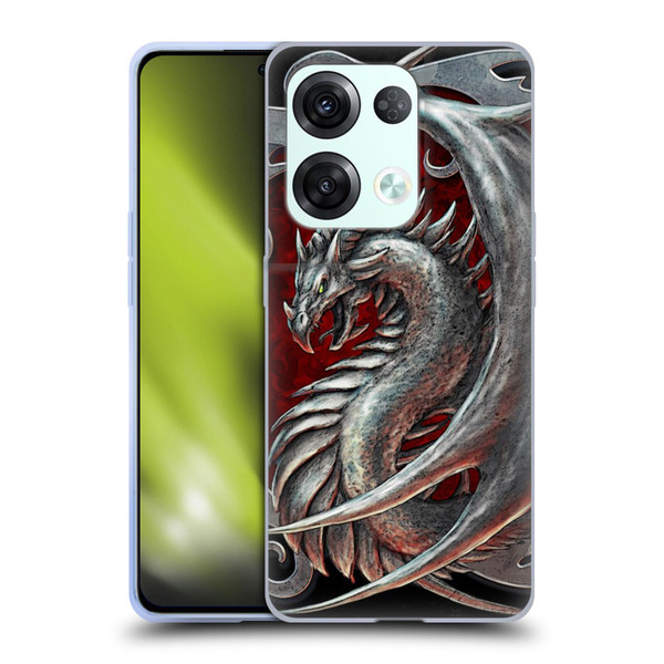 Christos Karapanos Dragons 2 Talisman Silver Soft Gel Case for OPPO Reno8 Pro