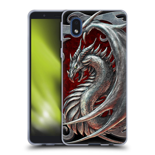 Christos Karapanos Dragons 2 Talisman Silver Soft Gel Case for Samsung Galaxy A01 Core (2020)