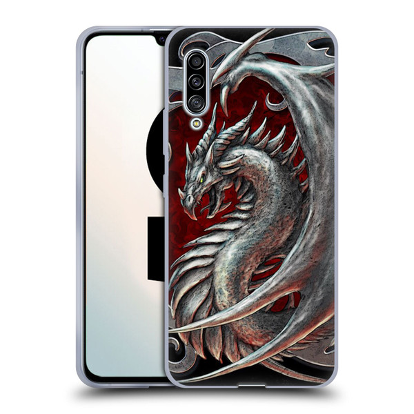 Christos Karapanos Dragons 2 Talisman Silver Soft Gel Case for Samsung Galaxy A90 5G (2019)