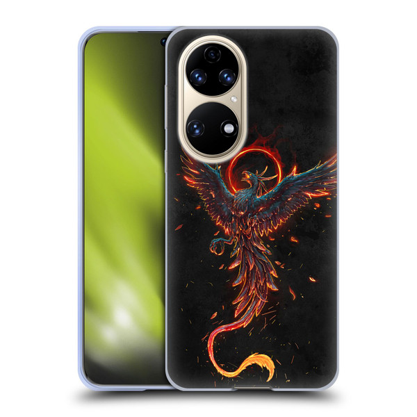 Christos Karapanos Mythical Art Black Phoenix Soft Gel Case for Huawei P50