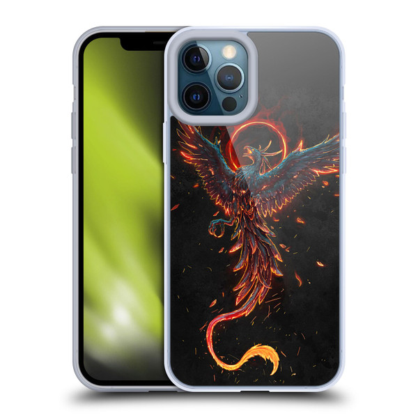 Christos Karapanos Mythical Art Black Phoenix Soft Gel Case for Apple iPhone 12 Pro Max