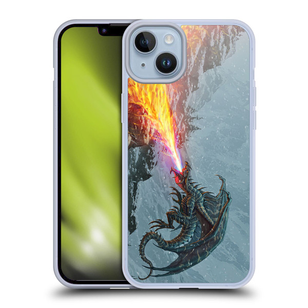 Christos Karapanos Mythical Art Power Of The Dragon Flame Soft Gel Case for Apple iPhone 14 Plus