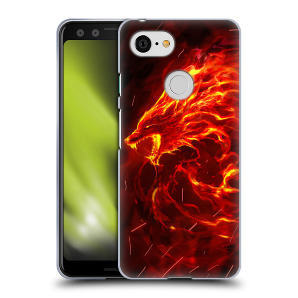 Christos Karapanos Mythical Art Wolf Spirit Soft Gel Case for Google Pixel 3