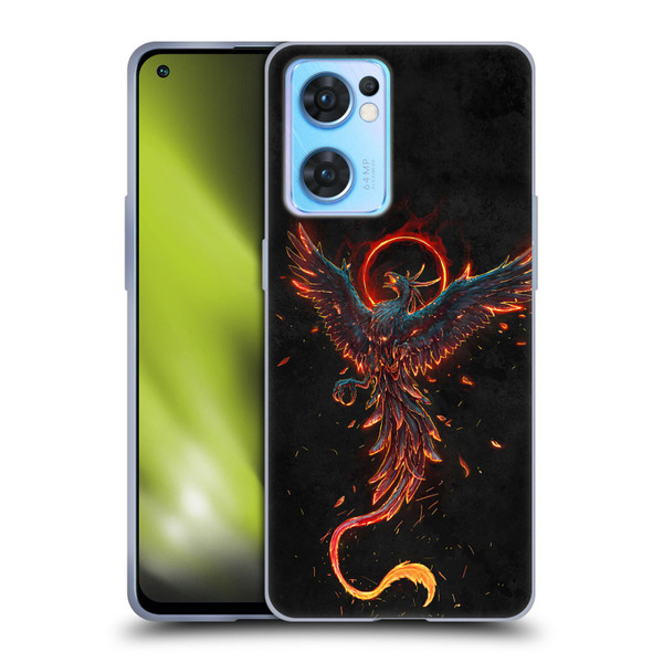 Christos Karapanos Mythical Art Black Phoenix Soft Gel Case for OPPO Reno7 5G / Find X5 Lite