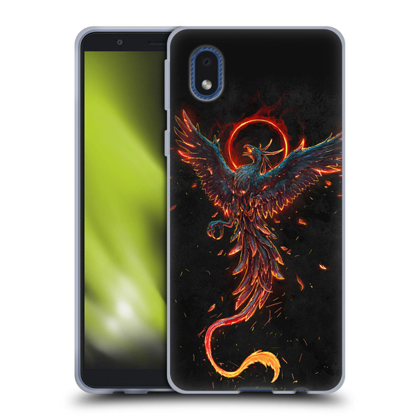 Christos Karapanos Mythical Art Black Phoenix Soft Gel Case for Samsung Galaxy A01 Core (2020)