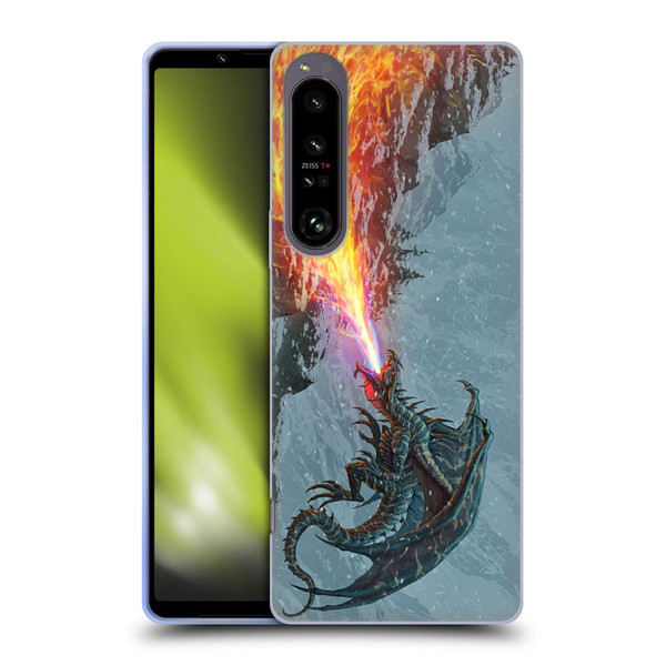 Christos Karapanos Mythical Art Power Of The Dragon Flame Soft Gel Case for Sony Xperia 1 IV