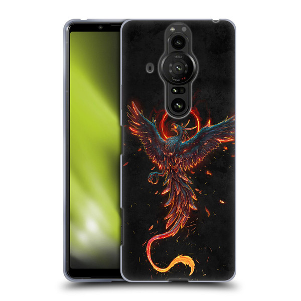 Christos Karapanos Mythical Art Black Phoenix Soft Gel Case for Sony Xperia Pro-I