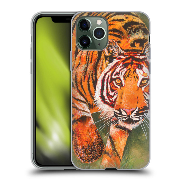 Graeme Stevenson Assorted Designs Tiger 1 Soft Gel Case for Apple iPhone 11 Pro