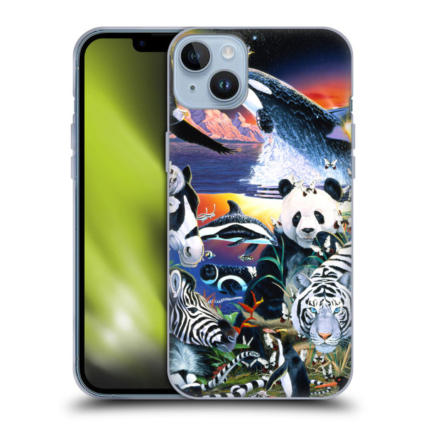 Graeme Stevenson Assorted Designs Animals Soft Gel Case for Apple iPhone 14 Plus