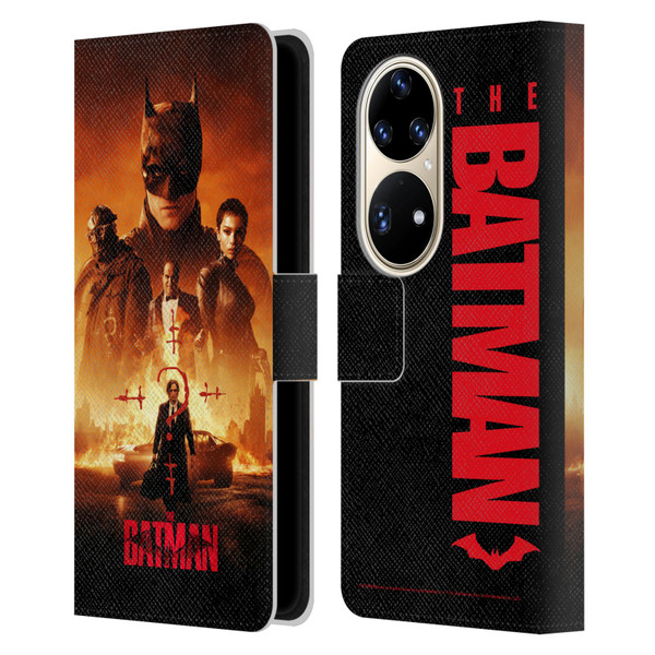 The Batman Posters Group Leather Book Wallet Case Cover For Huawei P50 Pro