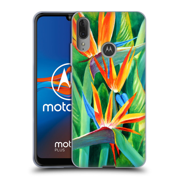 Graeme Stevenson Assorted Designs Birds Of Paradise Soft Gel Case for Motorola Moto E6 Plus