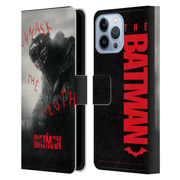 The Batman Posters Riddler Unmask The Truth Leather Book Wallet Case Cover For Apple iPhone 13 Pro Max