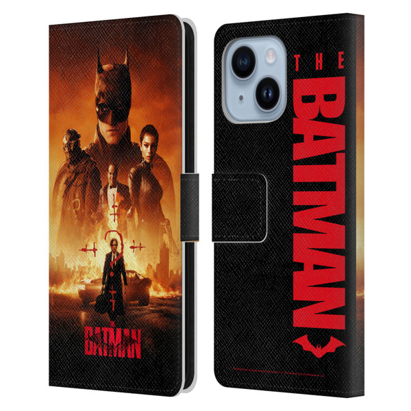 The Batman Posters Group Leather Book Wallet Case Cover For Apple iPhone 14 Plus
