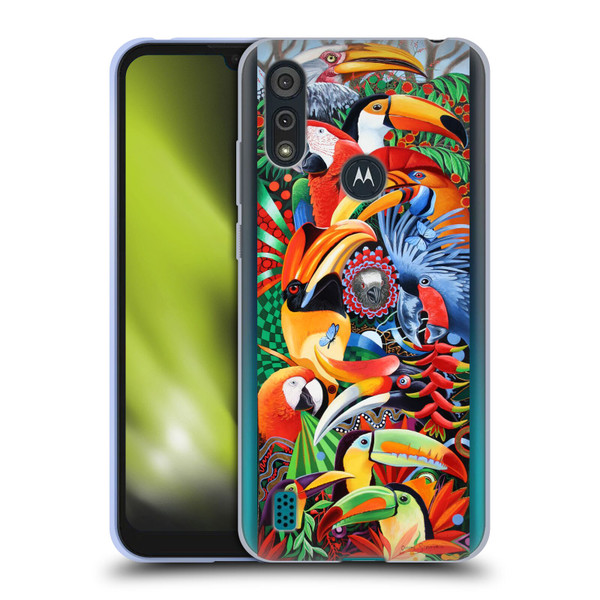 Graeme Stevenson Assorted Designs Birds 2 Soft Gel Case for Motorola Moto E6s (2020)